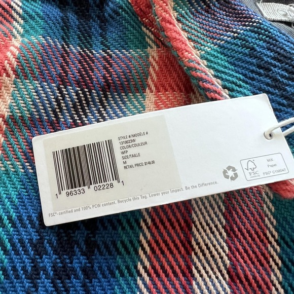 Outerknown Blanket Shirt Plaid Flannel Shacket Button Up Mens Medium - Picture 6 of 14